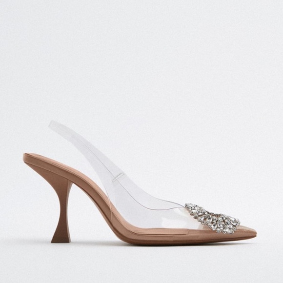 ZARA Jewel Vinyl High Heels - Picture 5 of 11